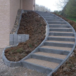 Aménagement d’escalier extérieur traditionnel